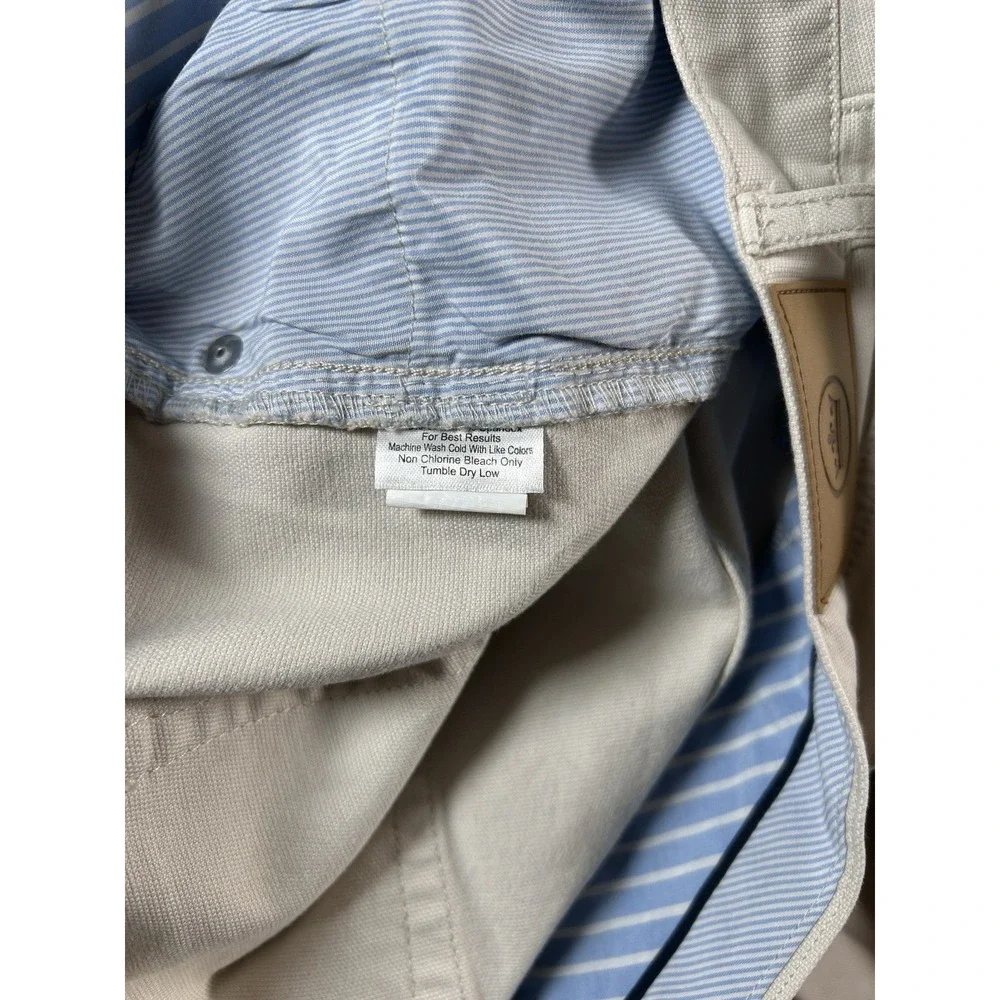 Peter Millar Crown Vintage Canvas Pants Men 38x31 Tan‎ 5-Pocket Stretch MF18B86